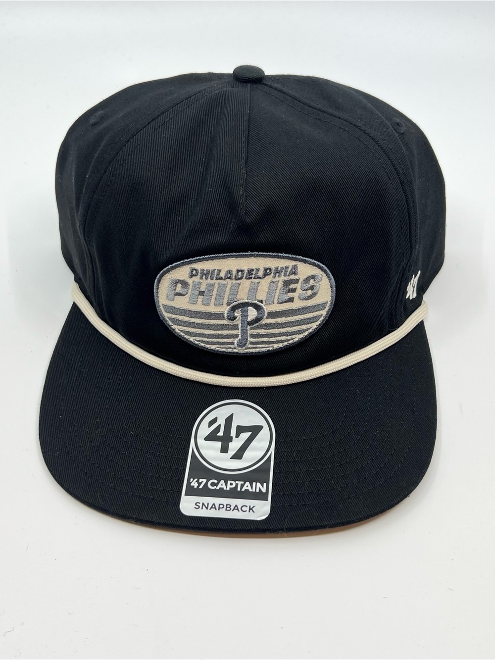 Philadelphia Phillies 47’ Brand Captain Hat Black Rope Snapback Cap - BRAND NEW